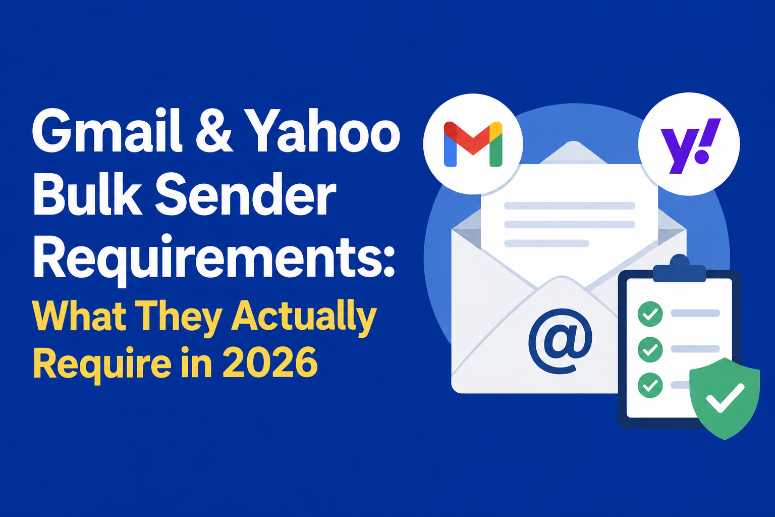 Gmail & Yahoo Bulk Sender Requirements: What They Actually Require in 2026